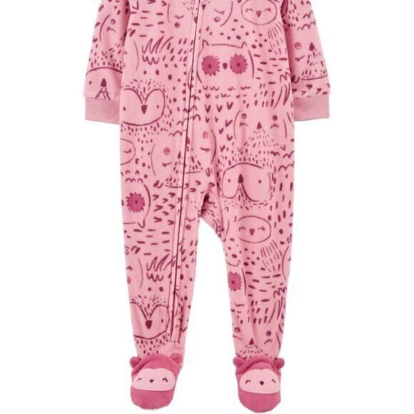 Carter's Toddler Girls One-Piece Fleece Footie Pajama | Pink | New - Picture 2 of 2
